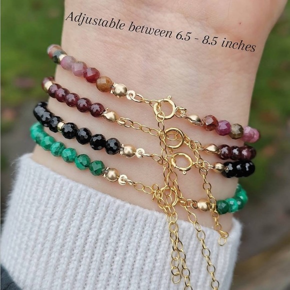 Garnet Gold Bracelet - Picture 2 of 4